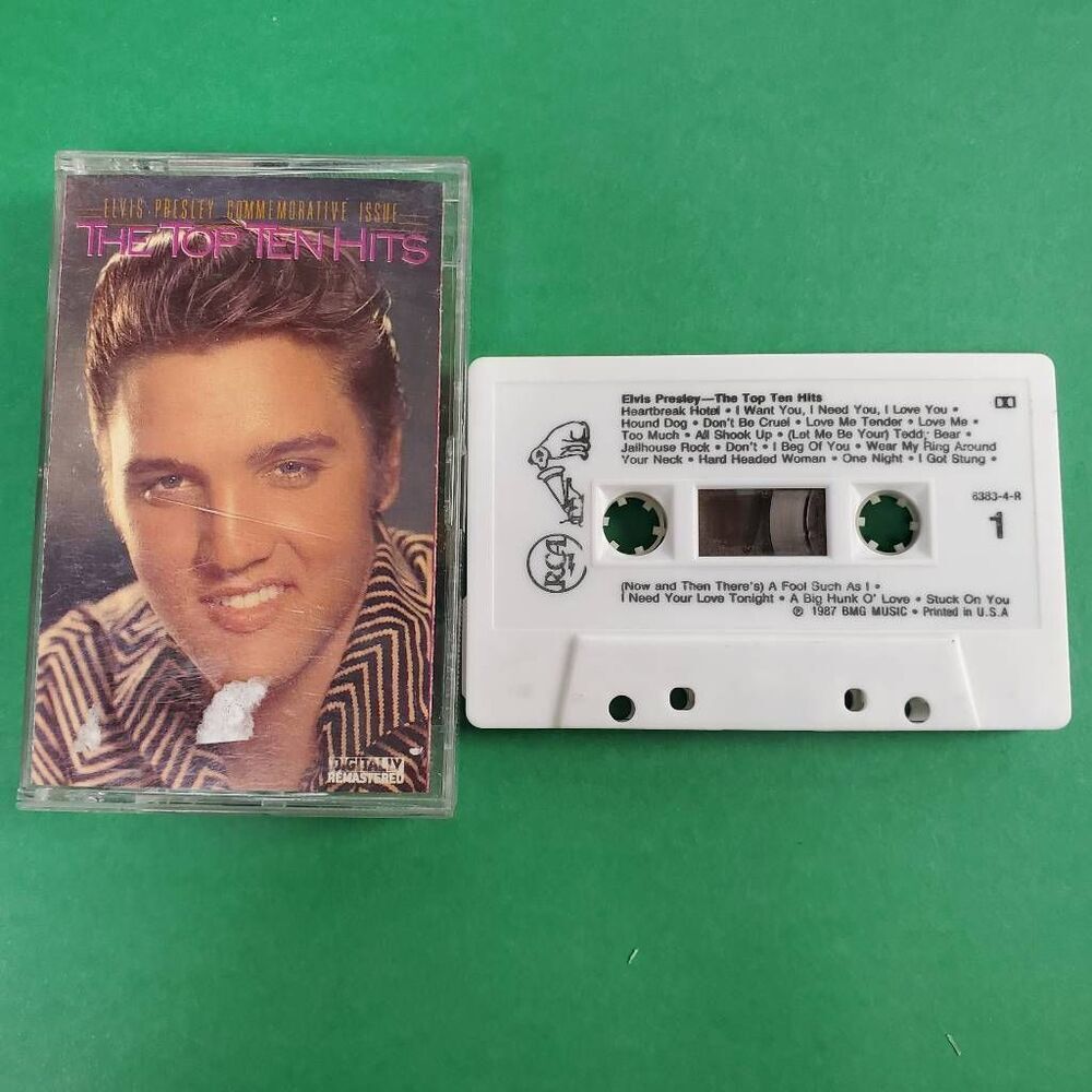 Elvis Presley – The Top Ten Hits Cassette Album 1987 BMG Commemorative